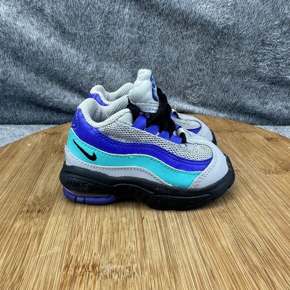 Nike Other - Nike Air Max 95 Shoes Boys 3C Grey Blue Teal Black Mesh Sneakers 905462-023 OG
